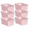 Teacher Created Resources Storage Bin,  Blush Pink,  Plastic,  6 PK 20398